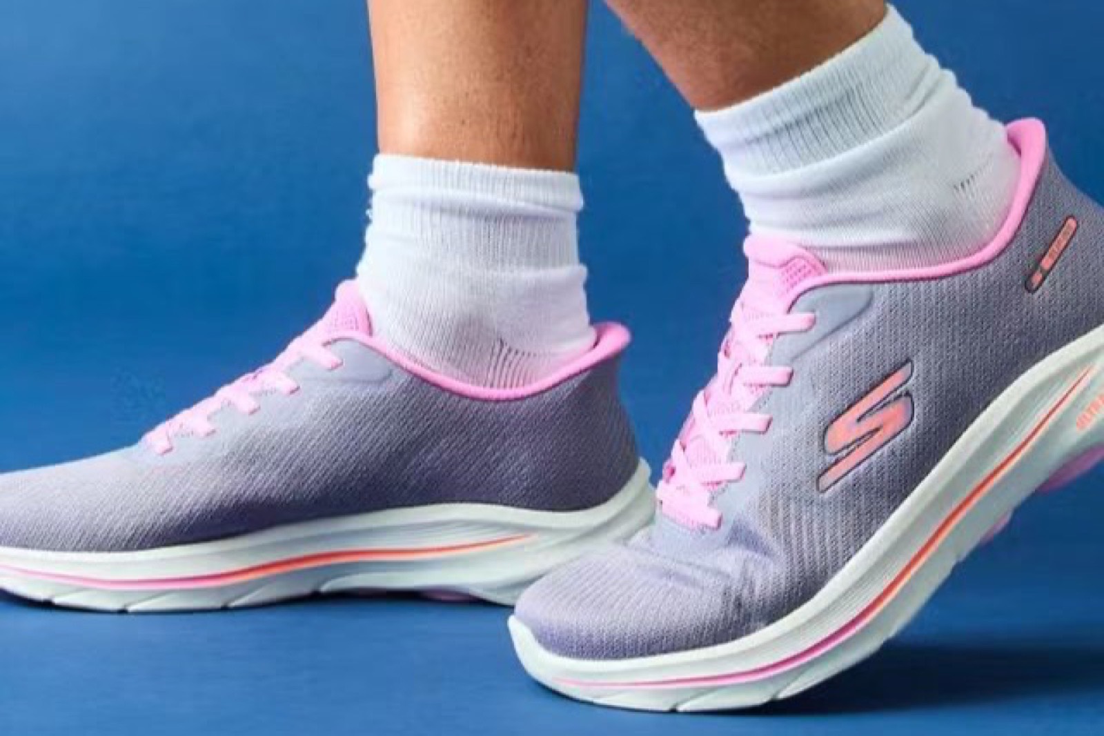 Skechers Go Walk cushioned walking shoes as a softer alternative to Joomra barefoot shoes thumbnail